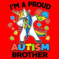 I'm A Proud Autism Brother Dabbing Unicorn Santa Hat thumb 1