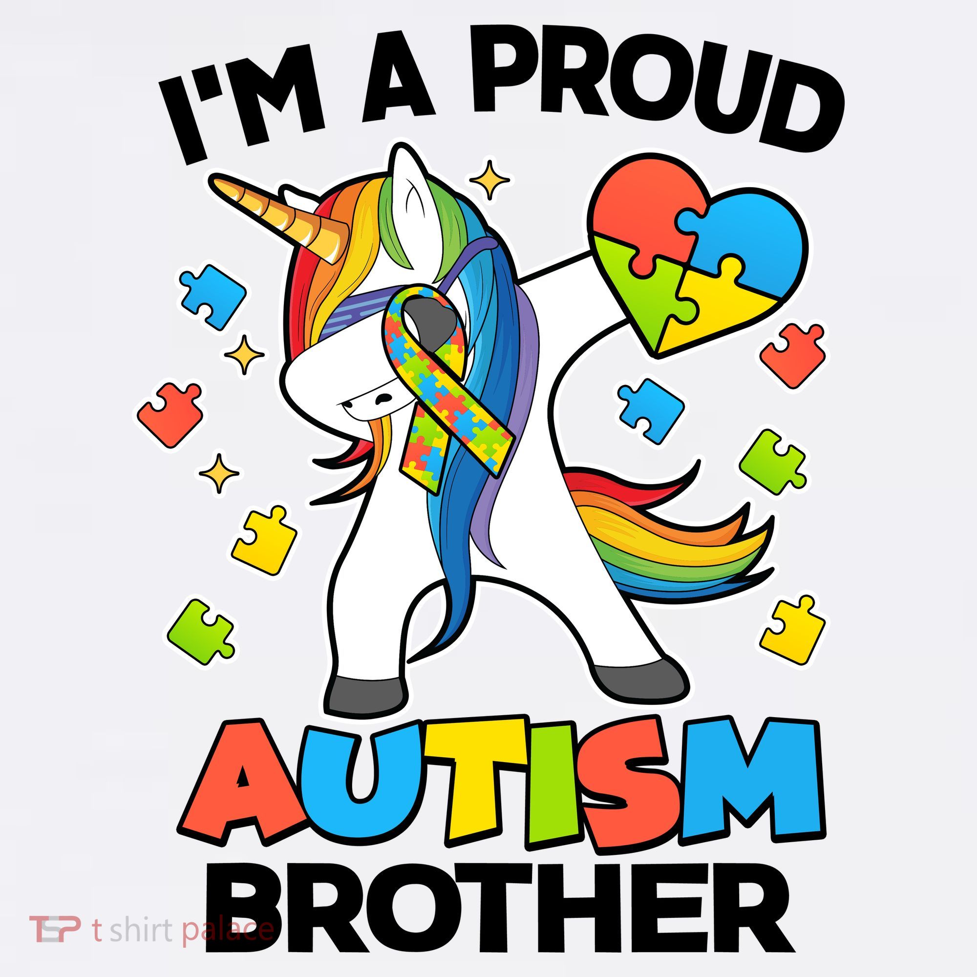 I'm A Proud Autism Brother Dabbing Unicorn Comfort Colors Garment-Dyed Hooded Sweatshirt