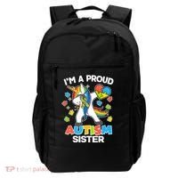 I'm A Proud Autism Sister Dabbing Unicorn Backpack thumb 0