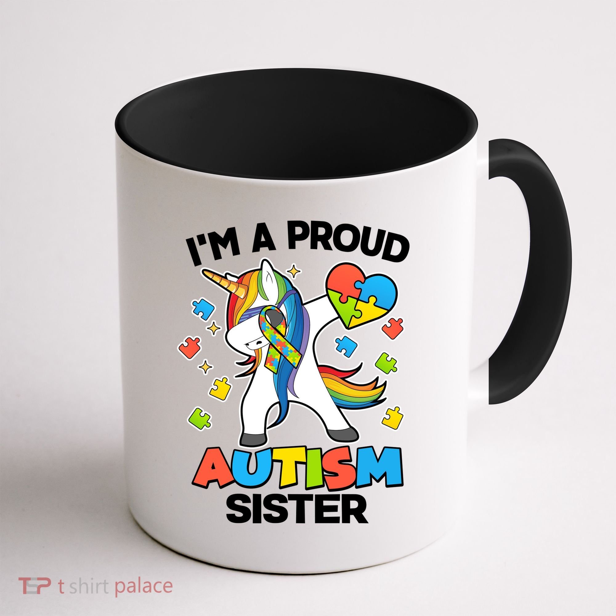 I'm A Proud Autism Sister Dabbing Unicorn Coffee Mug