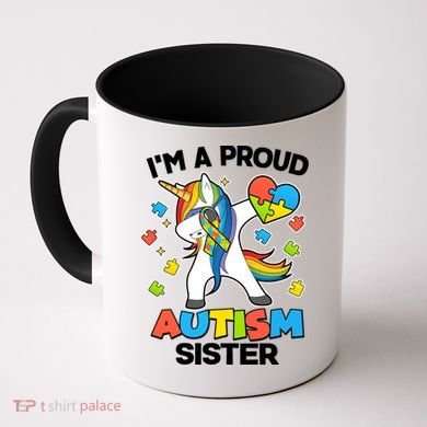 I'm A Proud Autism Sister Dabbing Unicorn Coffee Mug