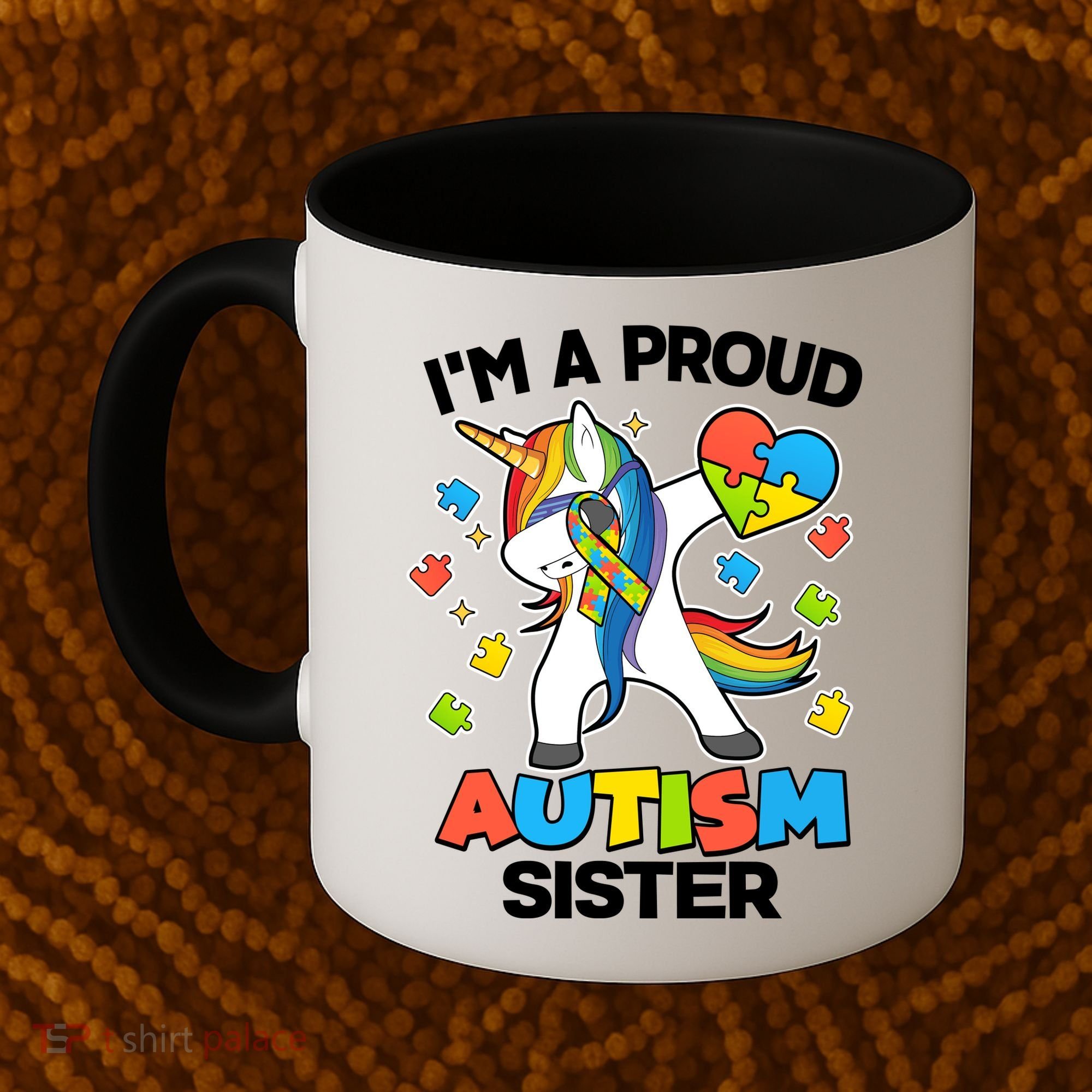 I'm A Proud Autism Sister Dabbing Unicorn Coffee Mug