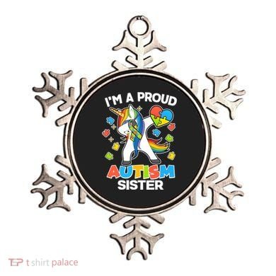 I'm A Proud Autism Sister Dabbing Unicorn Ornament
