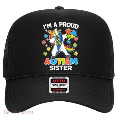 I'm A Proud Autism Sister Dabbing Unicorn Hat