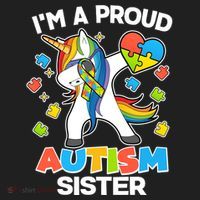 I'm A Proud Autism Sister Dabbing Unicorn Hat thumb 2