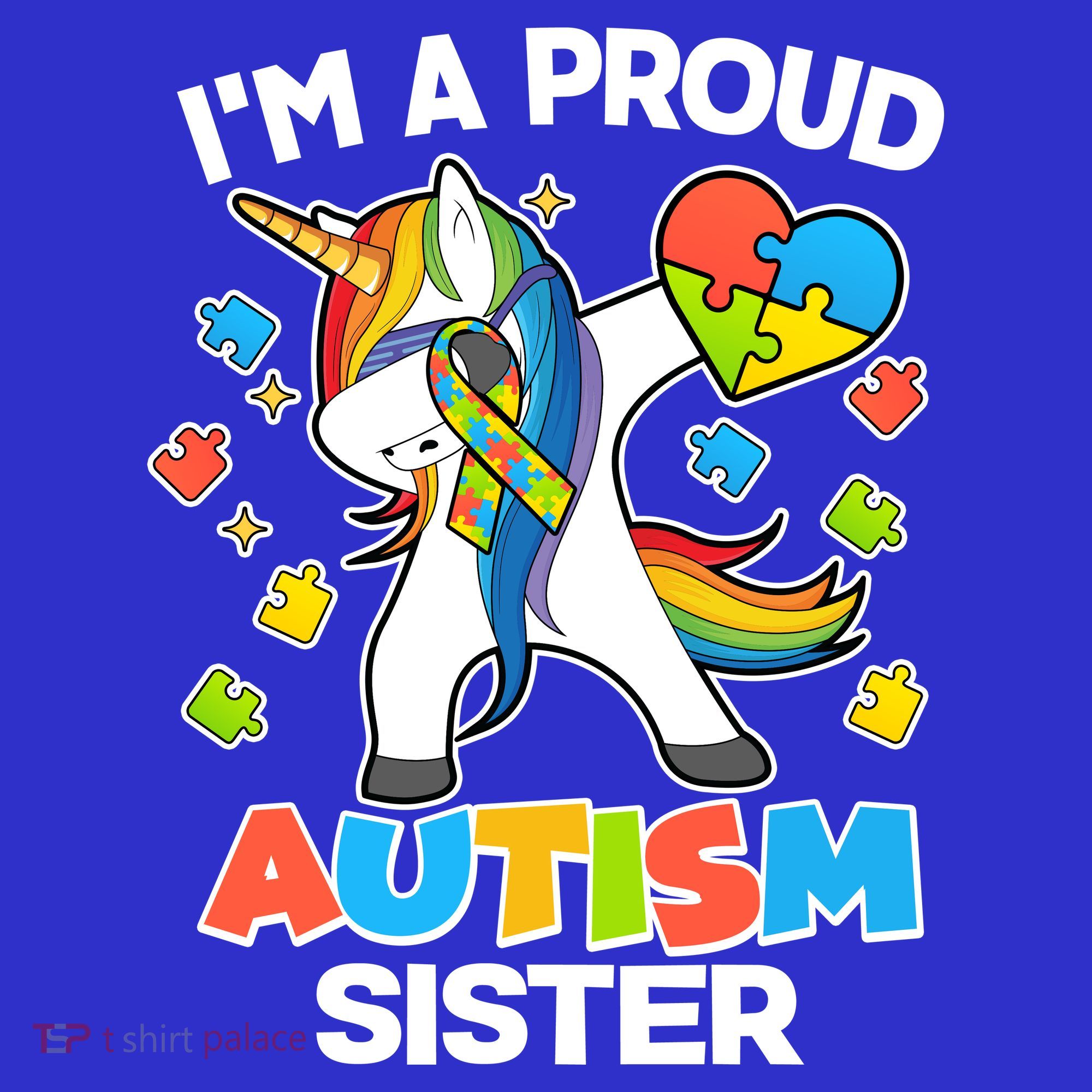 I'm A Proud Autism Sister Dabbing Unicorn Mousepad