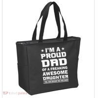 I'm A Proud Dad Of A Freaking Awesome Daughter Tote Bag thumb 2