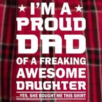 I'm A Proud Dad Of A Freaking Awesome Daughter Men's Flannel Plaid Pajama Pants thumb 2