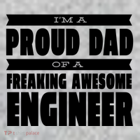 I'm A Proud Dad Of A Freaking Awesome Engineer V-Neck T-Shirt thumb 2