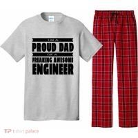 I'm A Proud Dad Of A Freaking Awesome Engineer Pajama Set thumb 0
