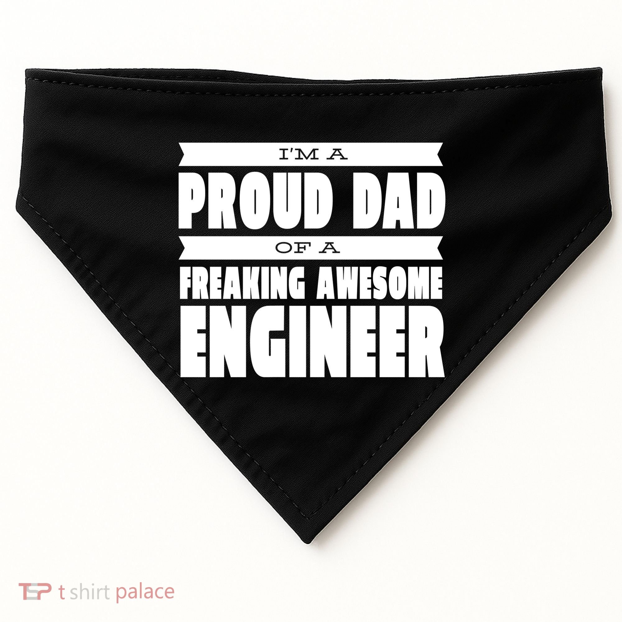 I'm A Proud Dad Of A Freaking Awesome Engineer USA-Made Doggie Bandana