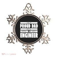 I'm A Proud Dad Of A Freaking Awesome Engineer Ornament thumb 0