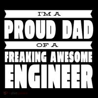 I'm A Proud Dad Of A Freaking Awesome Engineer Ornament thumb 1