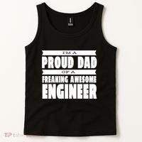 I'm A Proud Dad Of A Freaking Awesome Engineer Tank Top thumb 2