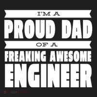 I'm A Proud Dad Of A Freaking Awesome Engineer Golf Towel thumb 3