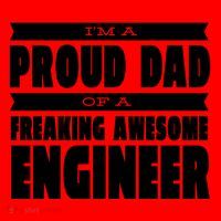 I'm A Proud Dad Of A Freaking Awesome Engineer Santa Hat thumb 1
