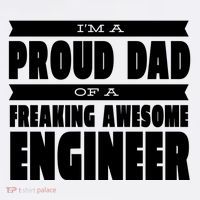I'm A Proud Dad Of A Freaking Awesome Engineer Garment-Dyed Sweatshirt thumb 2