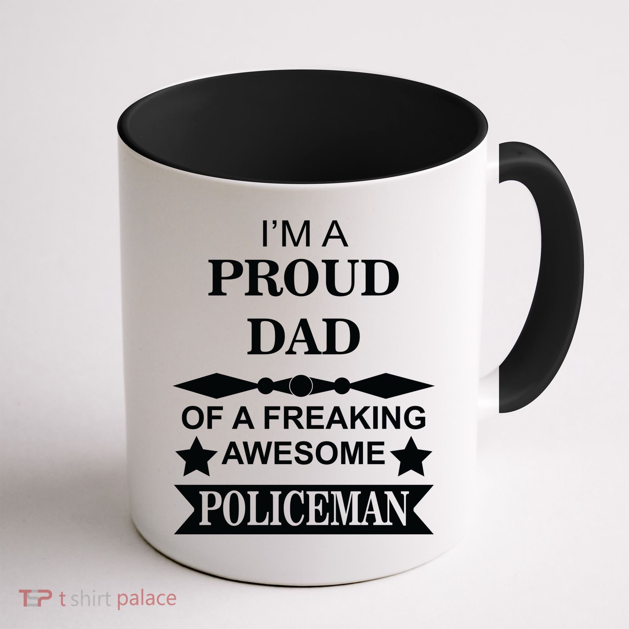 I'm A Proud Dad Of A Freaking Awesome Policeman Coffee Mug