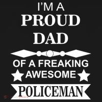 I'm A Proud Dad Of A Freaking Awesome Policeman Pajama Set thumb 2