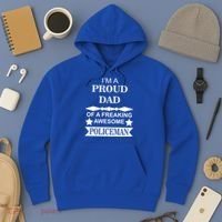 I'm A Proud Dad Of A Freaking Awesome Policeman Hoodie thumb 3