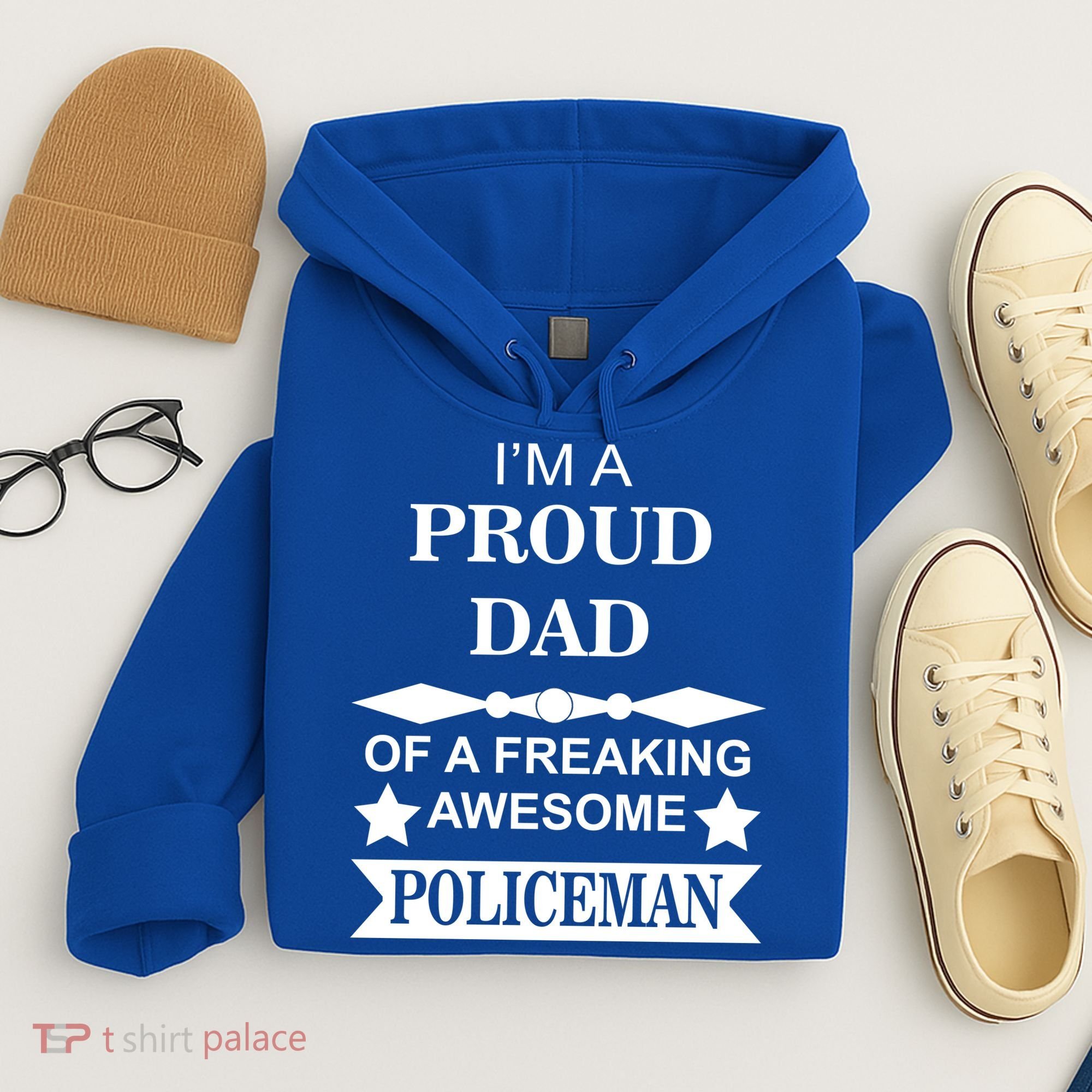 I'm A Proud Dad Of A Freaking Awesome Policeman Hoodie