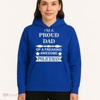 I'm A Proud Dad Of A Freaking Awesome Policeman Hoodie thumb 5