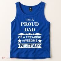 I'm A Proud Dad Of A Freaking Awesome Policeman Tank Top thumb 2