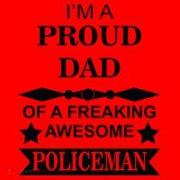 I'm A Proud Dad Of A Freaking Awesome Policeman Santa Hat thumb 1