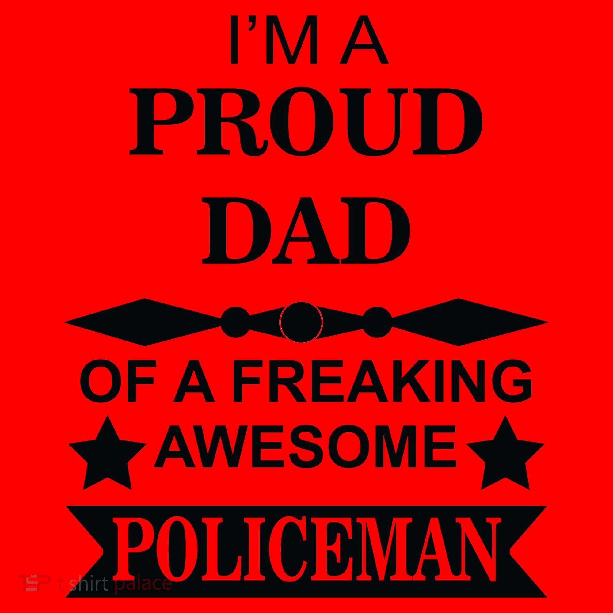 I'm A Proud Dad Of A Freaking Awesome Policeman Santa Hat