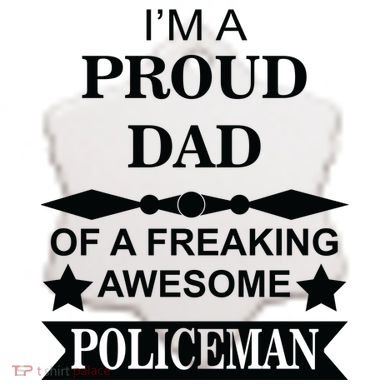 I'm A Proud Dad Of A Freaking Awesome Policeman Ceramic Ornament