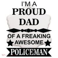 I'm A Proud Dad Of A Freaking Awesome Policeman Ceramic Ornament thumb 2