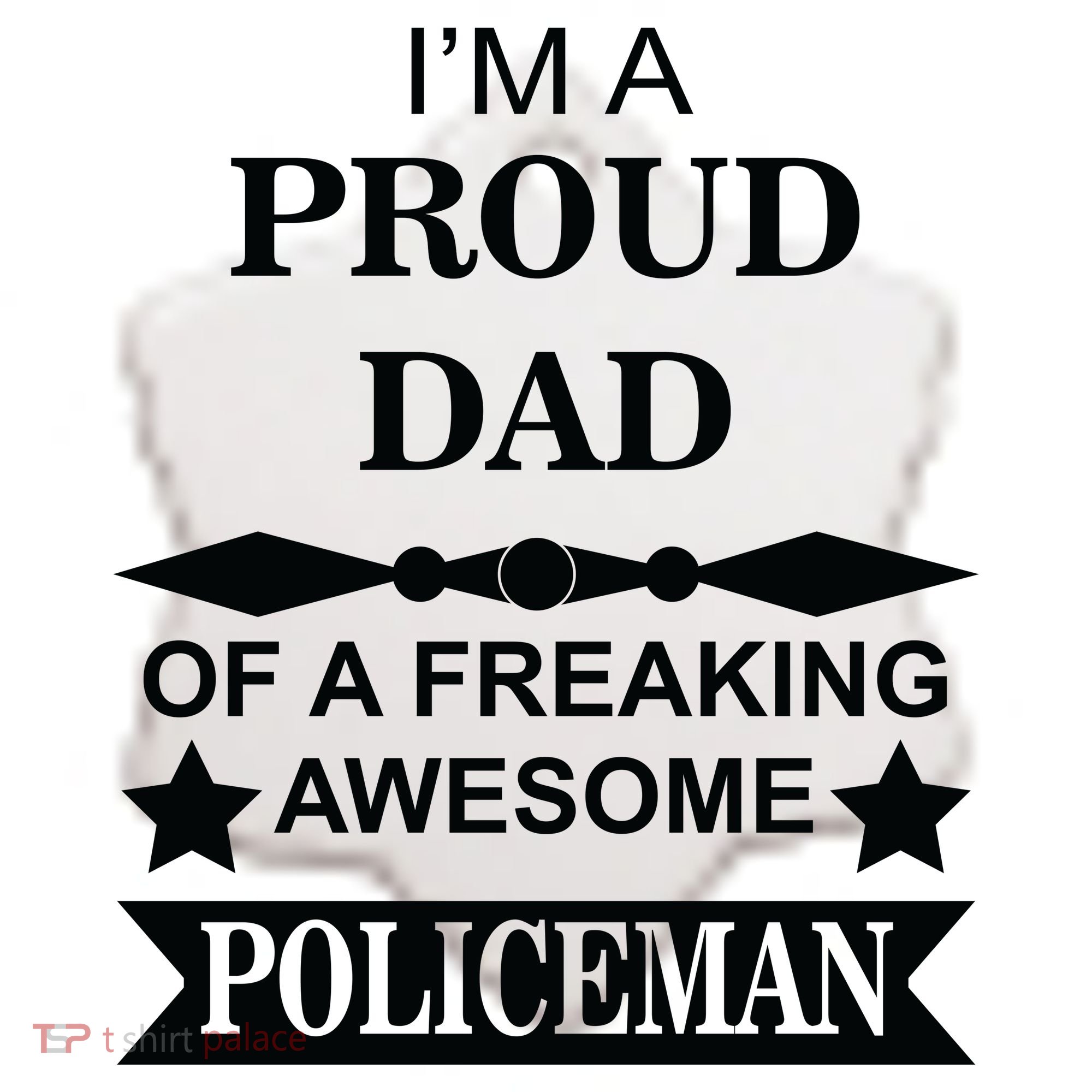 I'm A Proud Dad Of A Freaking Awesome Policeman Ceramic Ornament