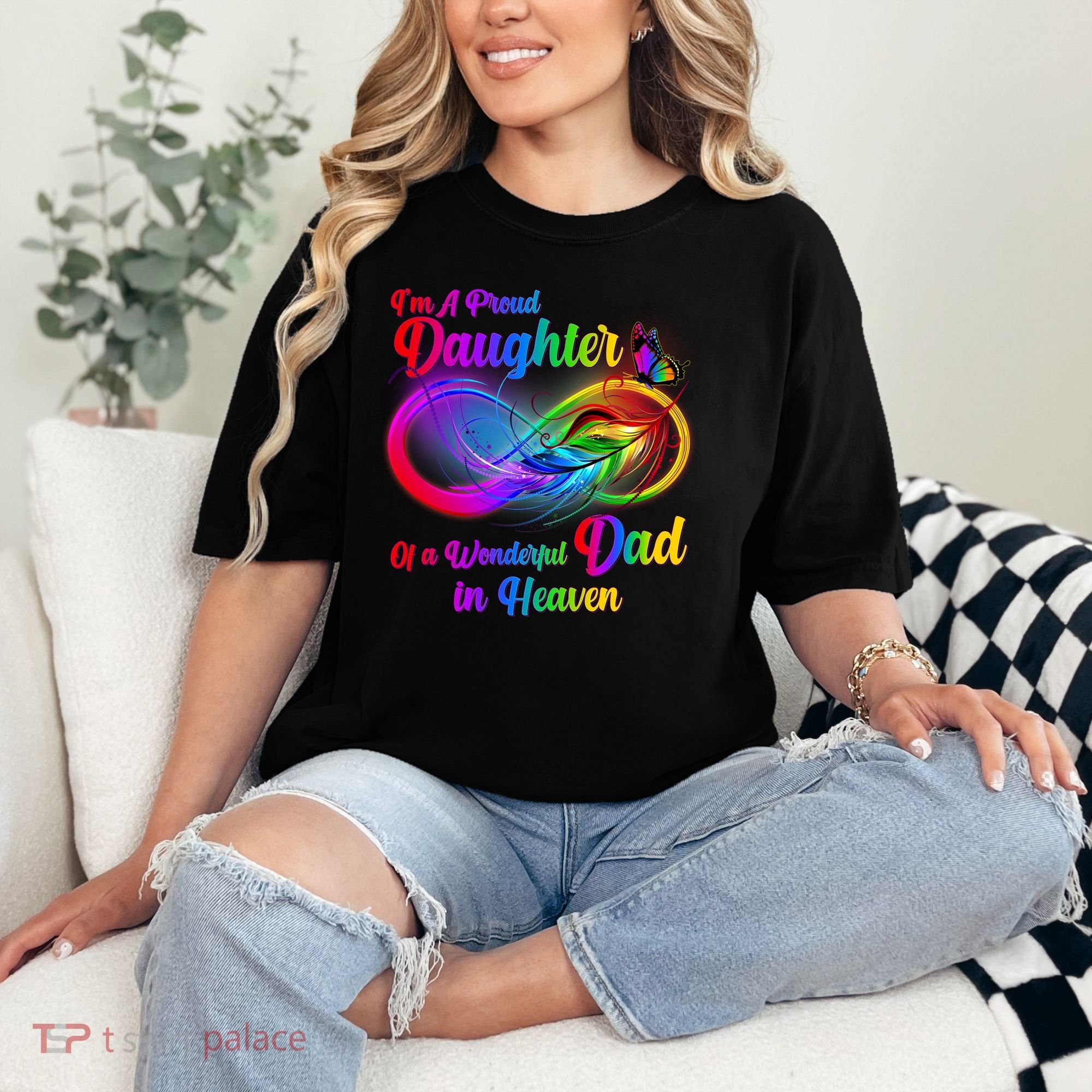 I'm A Proud Daughter Of A Wonder Dad In Heaven Comfort Colors T-Shirt
