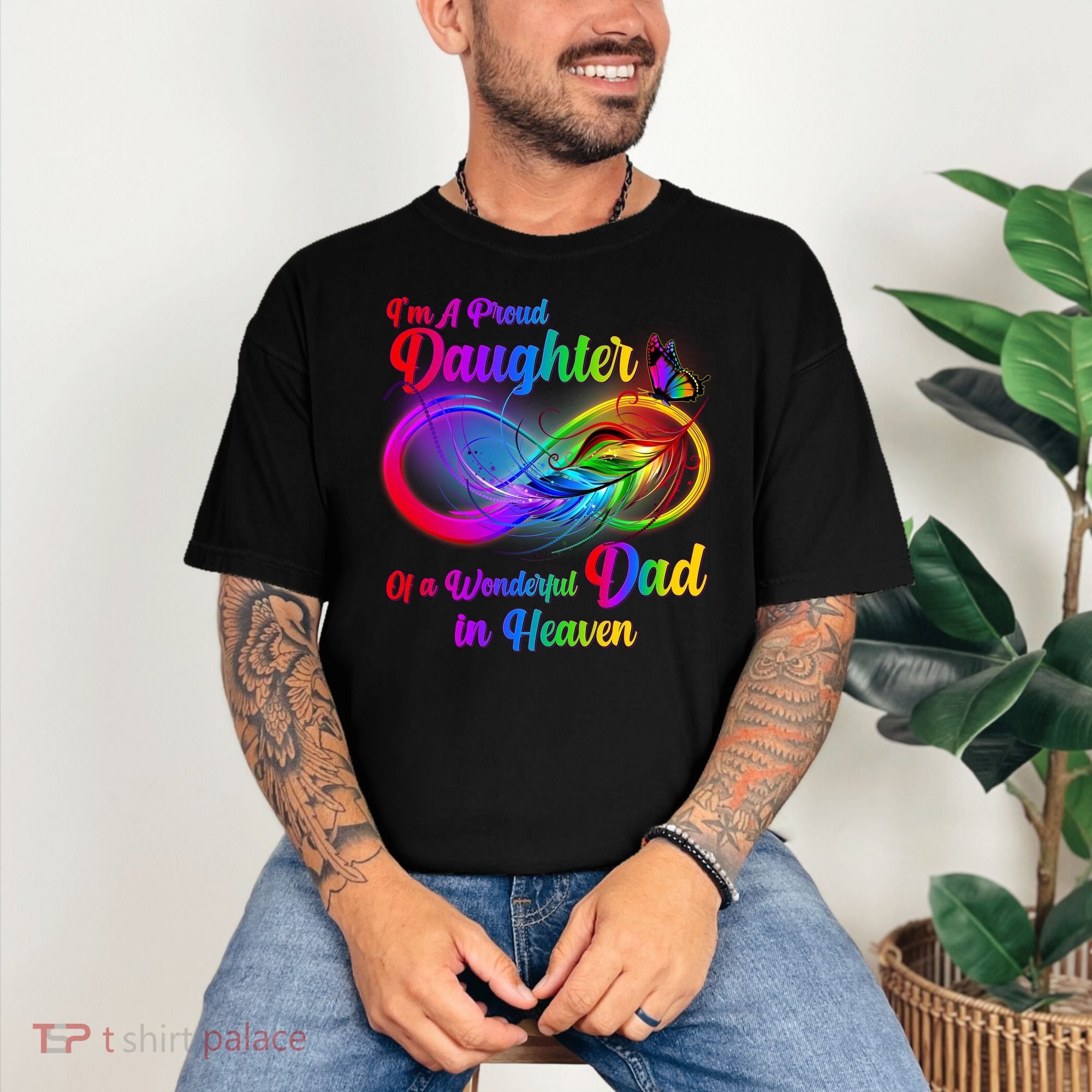 I'm A Proud Daughter Of A Wonder Dad In Heaven Comfort Colors T-Shirt