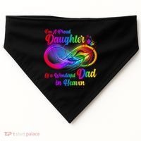 I'm A Proud Daughter Of A Wonder Dad In Heaven USA-Made Doggie Bandana thumb 0