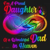 I'm A Proud Daughter Of A Wonder Dad In Heaven Button thumb 1