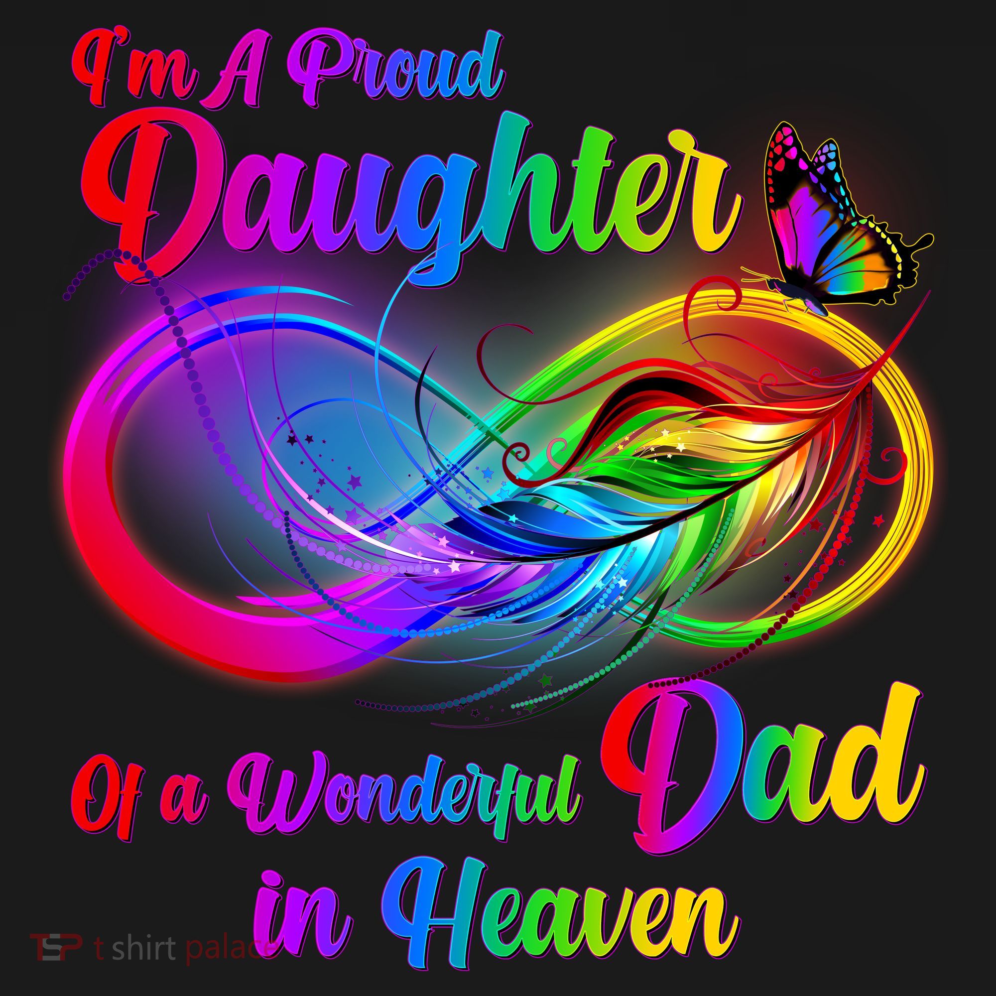 I'm A Proud Daughter Of A Wonder Dad In Heaven Button