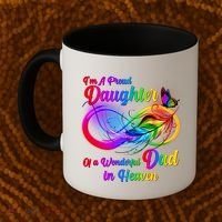 I'm A Proud Daughter Of A Wonder Dad In Heaven Coffee Mug thumb 2
