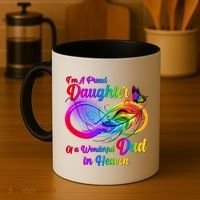 I'm A Proud Daughter Of A Wonder Dad In Heaven Coffee Mug thumb 4