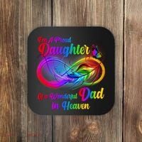 I'm A Proud Daughter Of A Wonder Dad In Heaven Coaster thumb 0