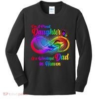 I'm A Proud Daughter Of A Wonder Dad In Heaven Kids Long Sleeve Shirt thumb 0