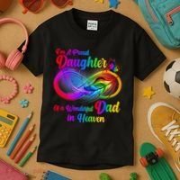 I'm A Proud Daughter Of A Wonder Dad In Heaven Kids T-Shirt thumb 3