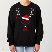 I'm A Reindeer Santa Hat Antlers Women's Sweatshirt thumb 0