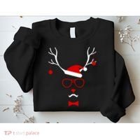 I'm A Reindeer Santa Hat Antlers Sweatshirt thumb 2
