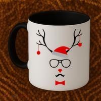 I'm A Reindeer Santa Hat Antlers Coffee Mug thumb 2
