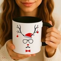 I'm A Reindeer Santa Hat Antlers Coffee Mug thumb 3