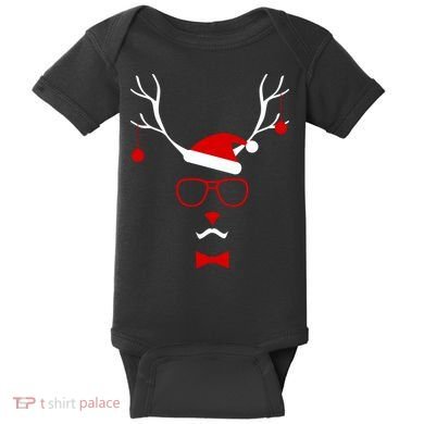 I'm A Reindeer Santa Hat Antlers Baby Bodysuit