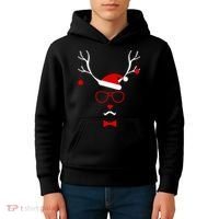 I'm A Reindeer Santa Hat Antlers Kids Hoodie thumb 4