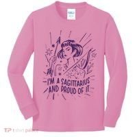 I'm A Sagittarius And Proud Of It Zodiac Birthday Kids Long Sleeve Shirt thumb 0