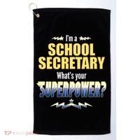 I'm A School Secretary What's Your Superpower? Golf Towel thumb 0